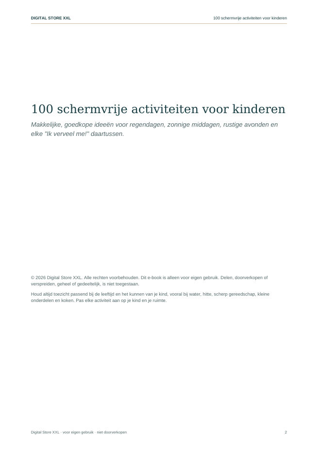 100 schermvrije activiteiten voor kinderen — voorbeeldpagina 2
