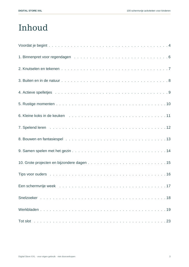 100 schermvrije activiteiten voor kinderen — voorbeeldpagina 3
