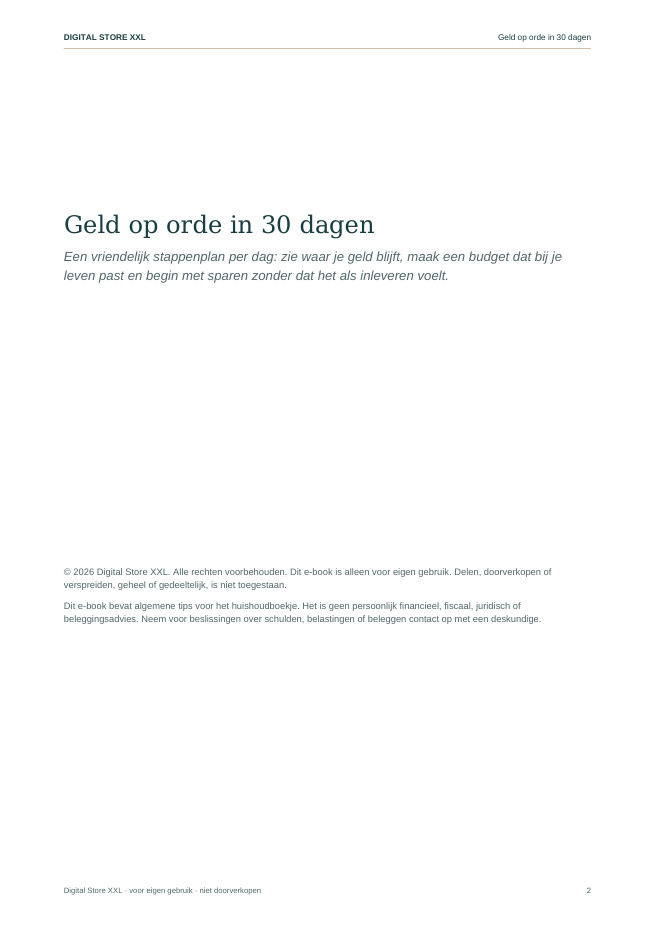 Geld op orde in 30 dagen — voorbeeldpagina 2