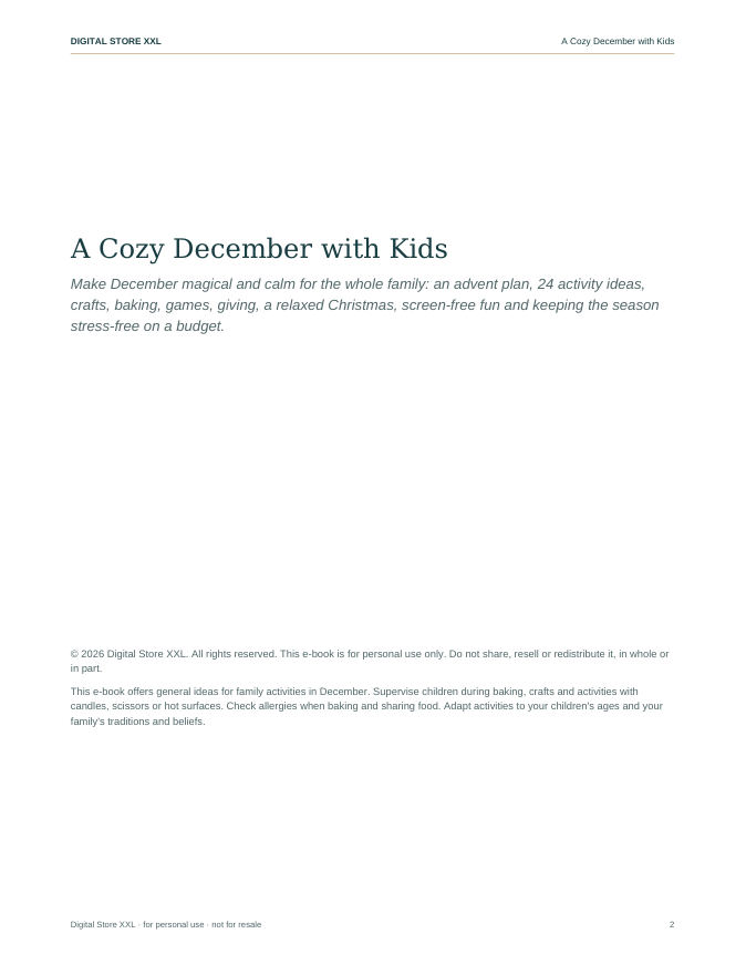 A Cozy December with Kids — sample page 2