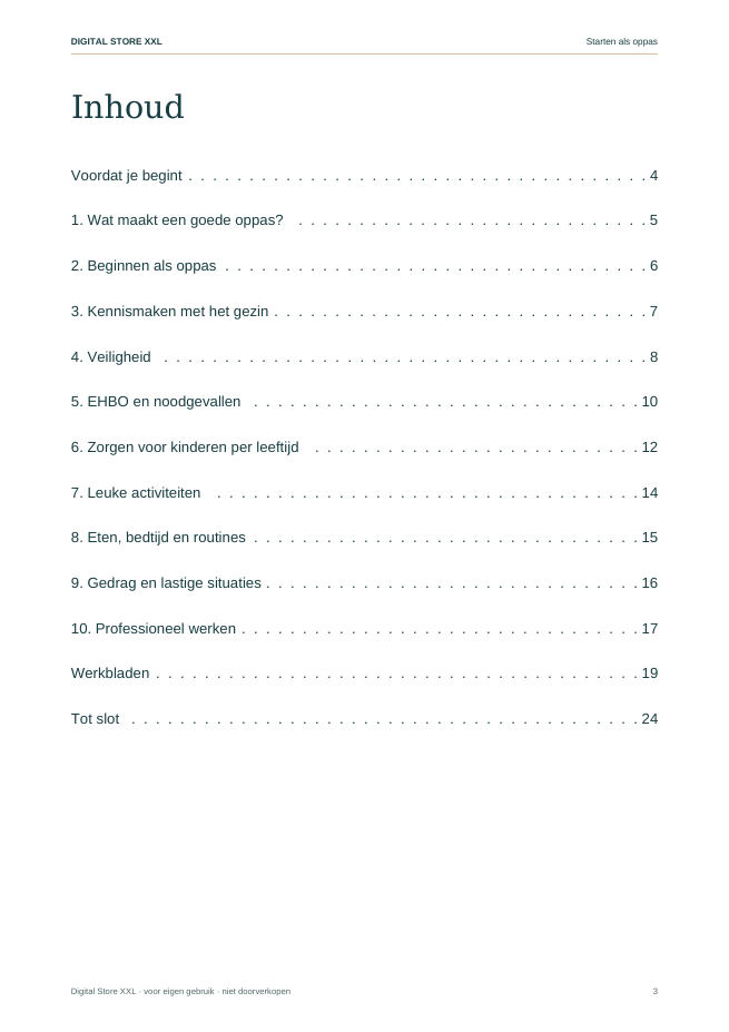 Starten als oppas — voorbeeldpagina 3