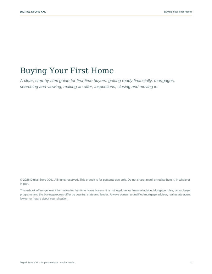 Buying Your First Home — sample page 2