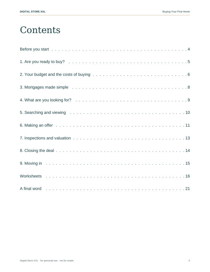Buying Your First Home — sample page 3
