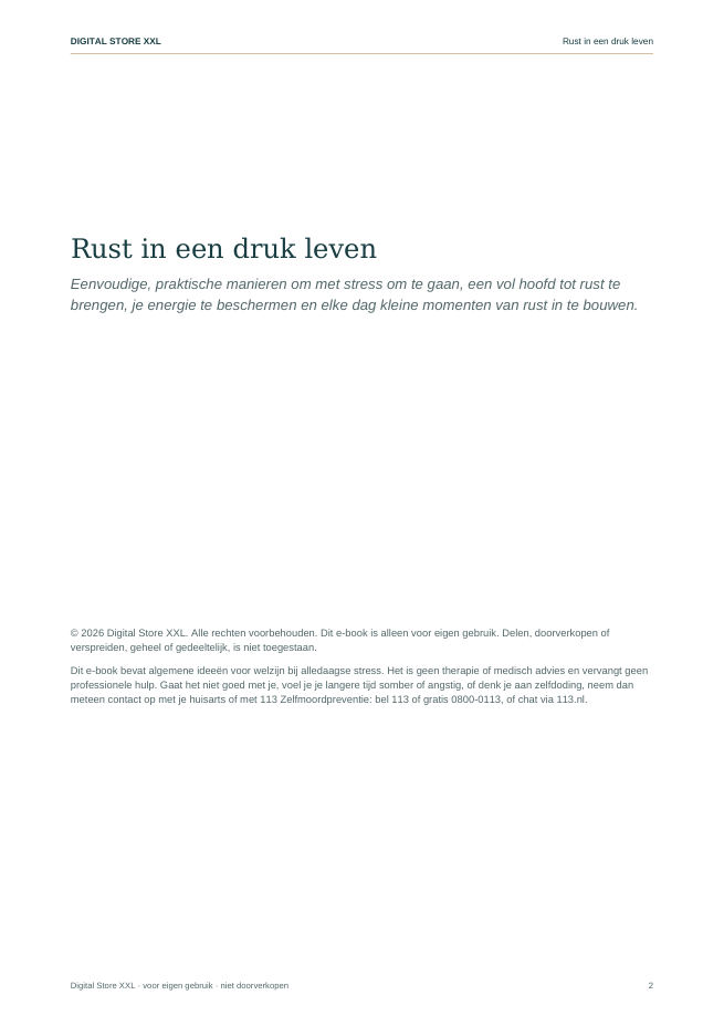 Rust in een druk leven — voorbeeldpagina 2