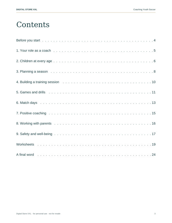 Coaching Youth Soccer — sample page 3