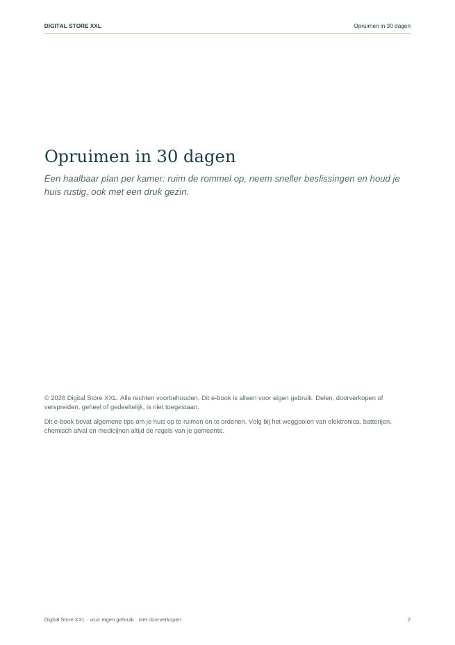 Opruimen in 30 dagen — voorbeeldpagina 2