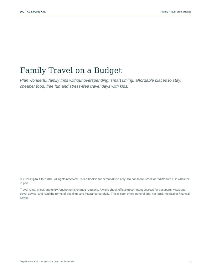 Family Travel on a Budget — sample page 2