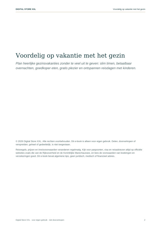 Voordelig op vakantie met het gezin — voorbeeldpagina 2