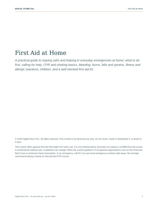 First Aid at Home — sample page 2