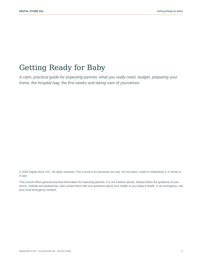 Getting Ready for Baby — sample page 2