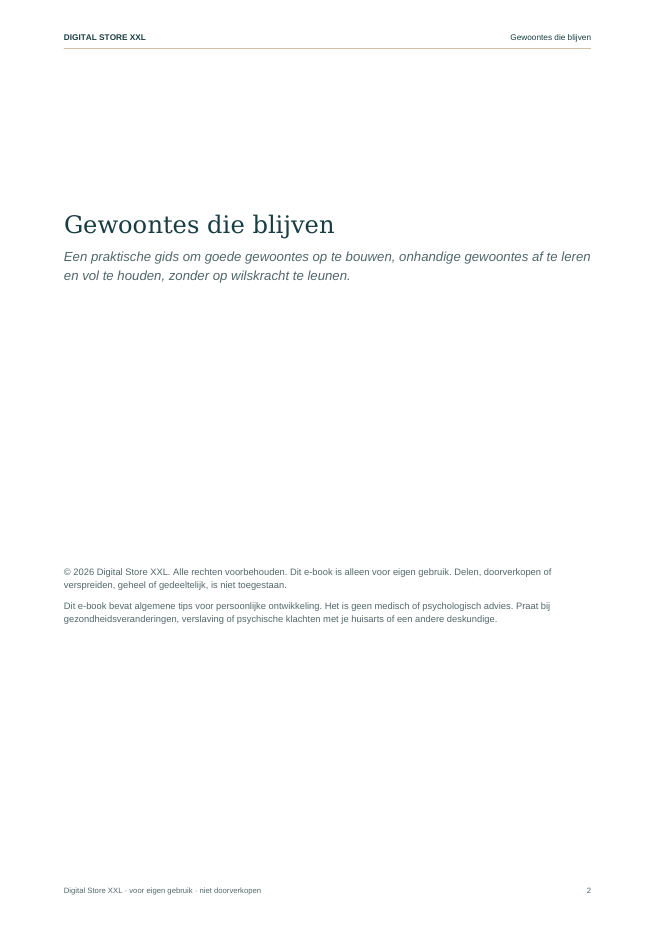 Gewoontes die blijven — voorbeeldpagina 2