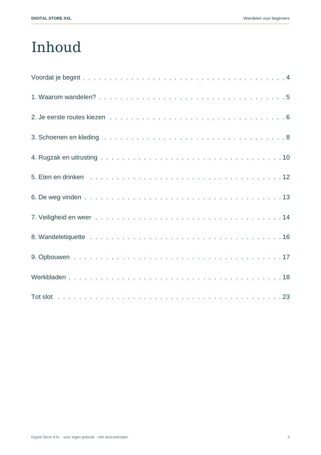 Wandelen voor beginners — voorbeeldpagina 3
