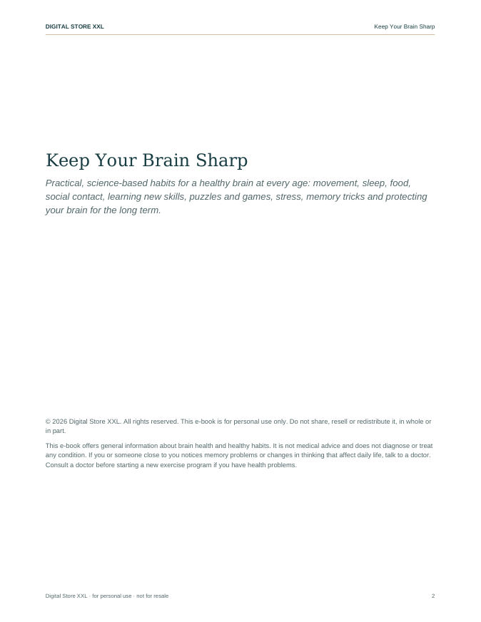 Keep Your Brain Sharp — sample page 2