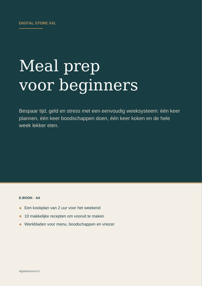Meal prep voor beginners — voorbeeldpagina 1