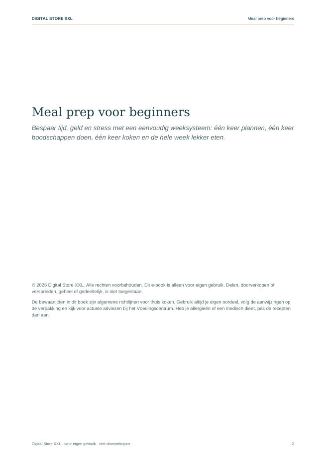 Meal prep voor beginners — voorbeeldpagina 2