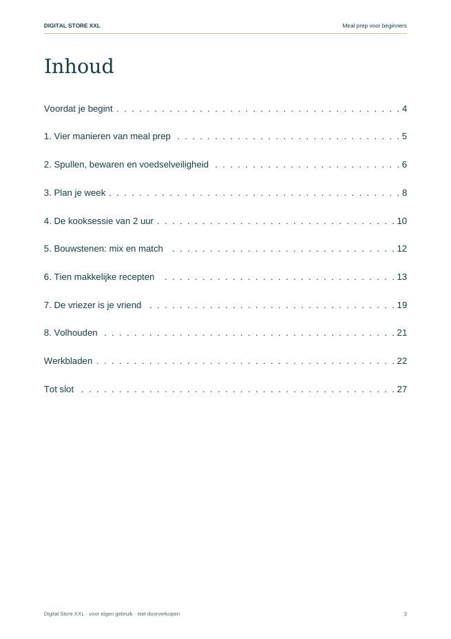 Meal prep voor beginners — voorbeeldpagina 3