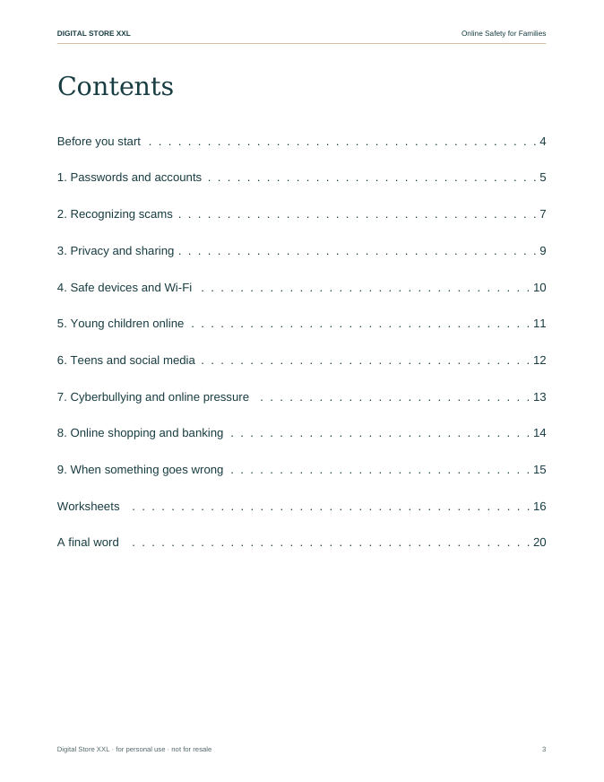 Online Safety for Families — sample page 3