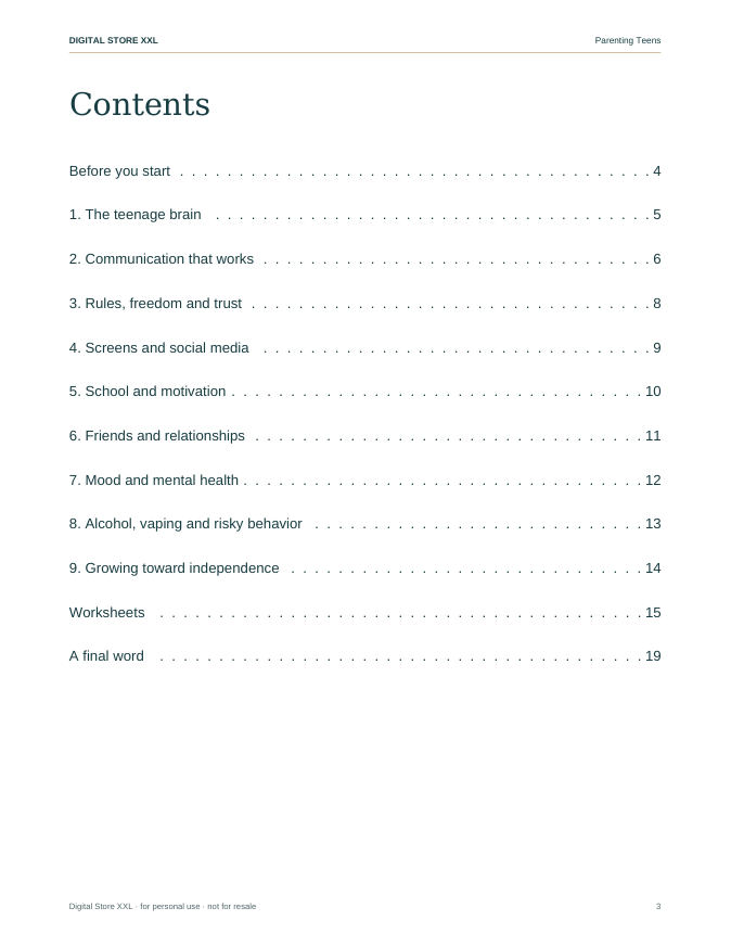 Parenting Teens — sample page 3