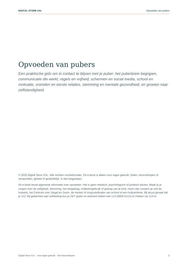 Opvoeden van pubers — voorbeeldpagina 2