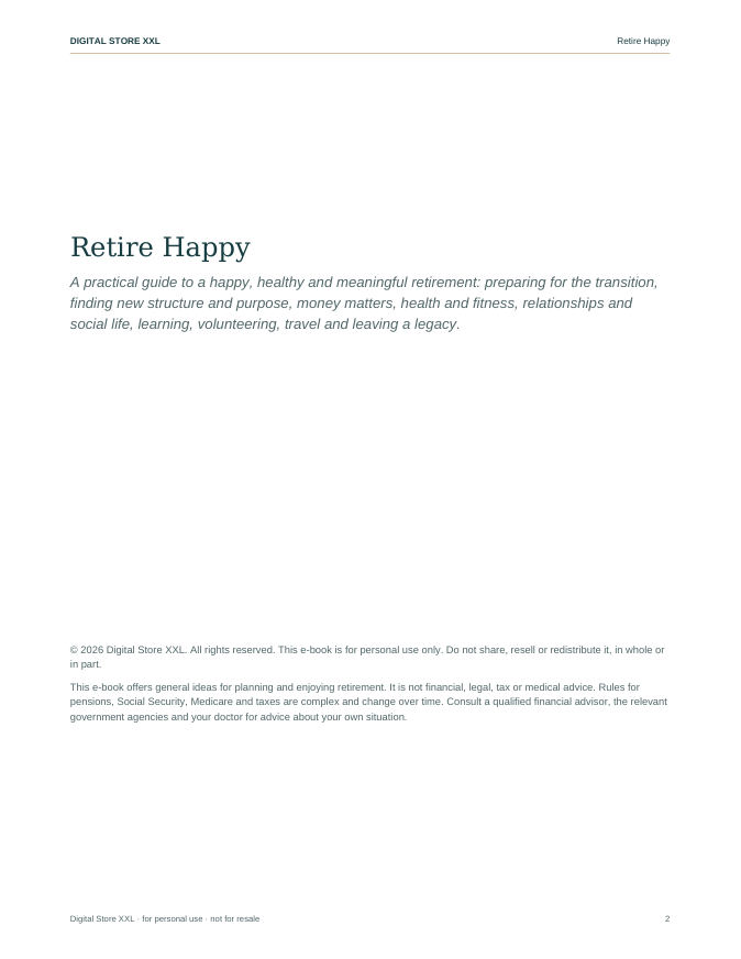 Retire Happy — sample page 2