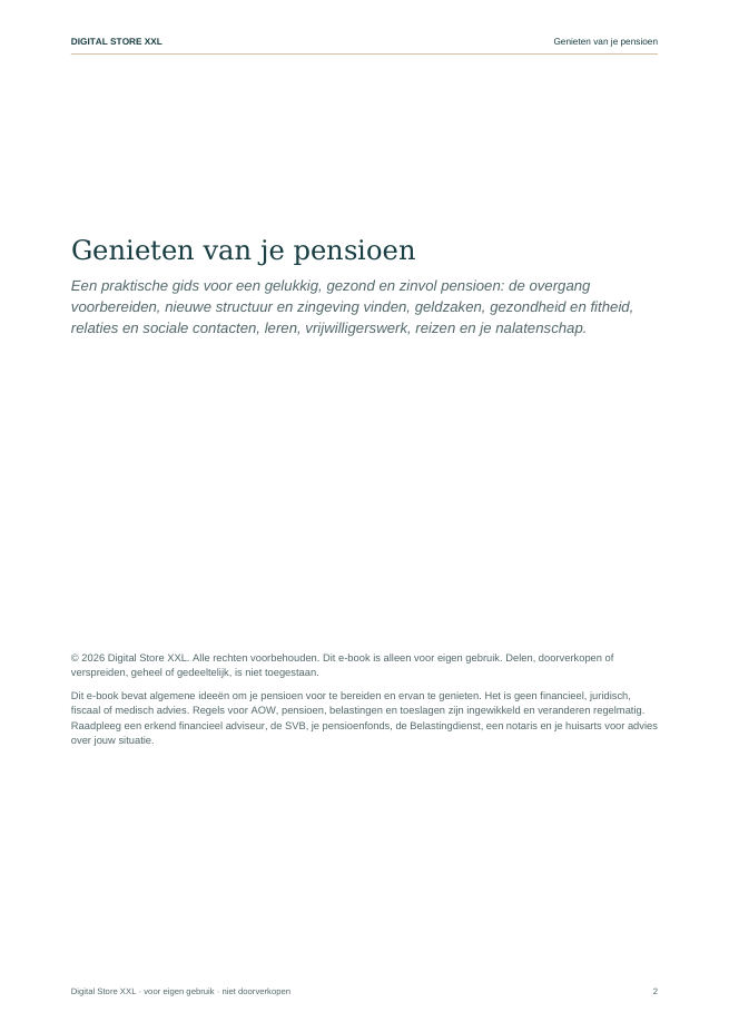 Genieten van je pensioen — voorbeeldpagina 2