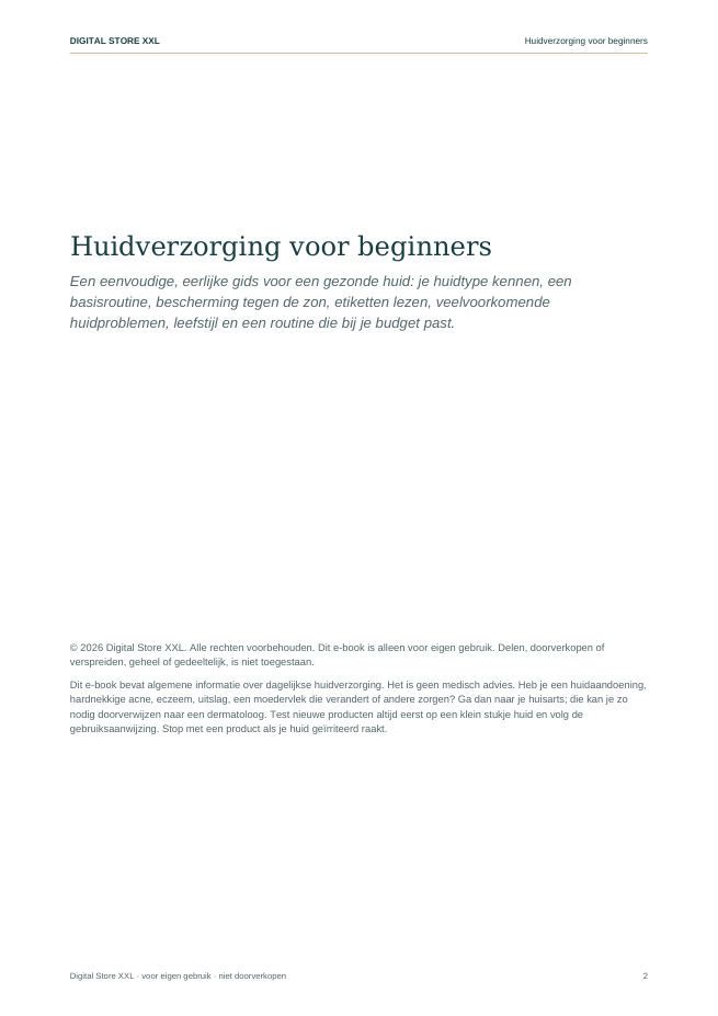 Huidverzorging voor beginners — voorbeeldpagina 2