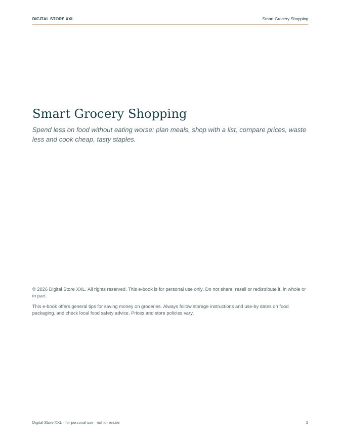 Smart Grocery Shopping — sample page 2