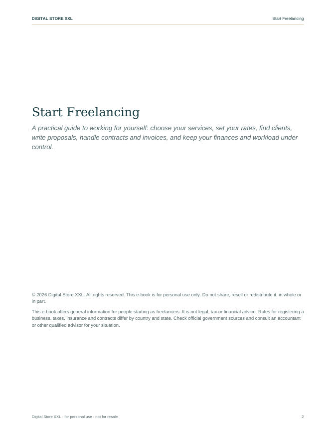Start Freelancing — sample page 2