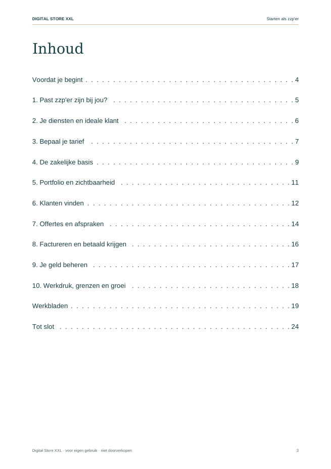 Starten als zzp'er — voorbeeldpagina 3