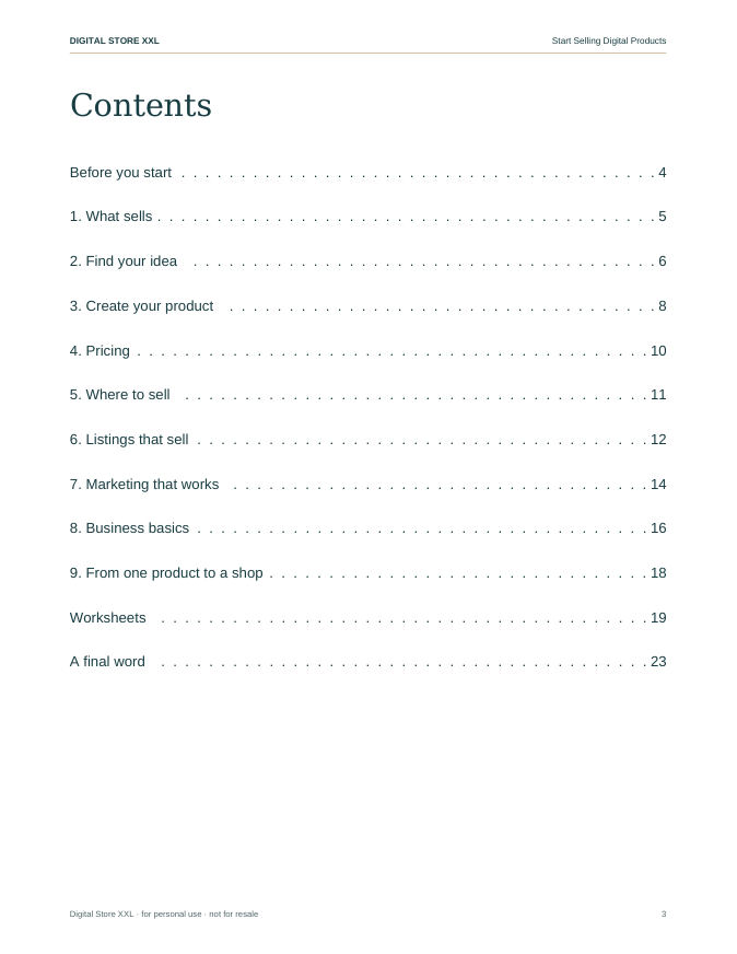 Start Selling Digital Products — sample page 3