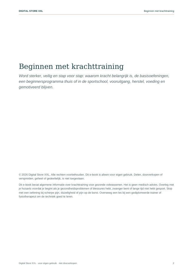 Beginnen met krachttraining — voorbeeldpagina 2
