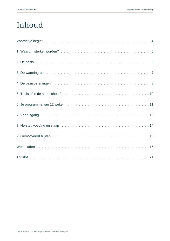 Beginnen met krachttraining — voorbeeldpagina 3
