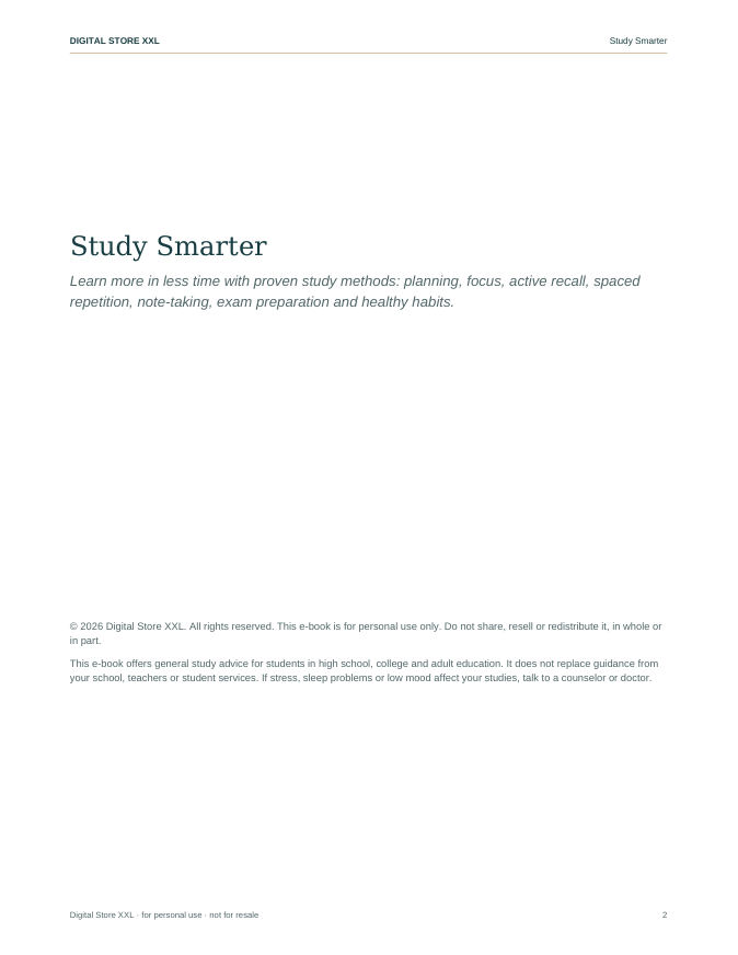 Study Smarter — sample page 2
