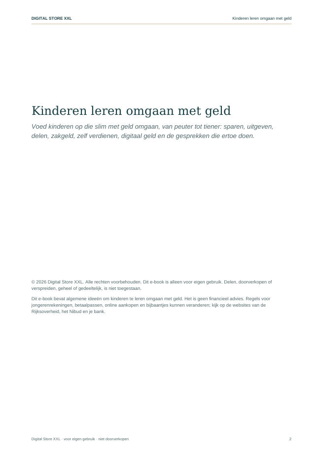 Kinderen leren omgaan met geld — voorbeeldpagina 2