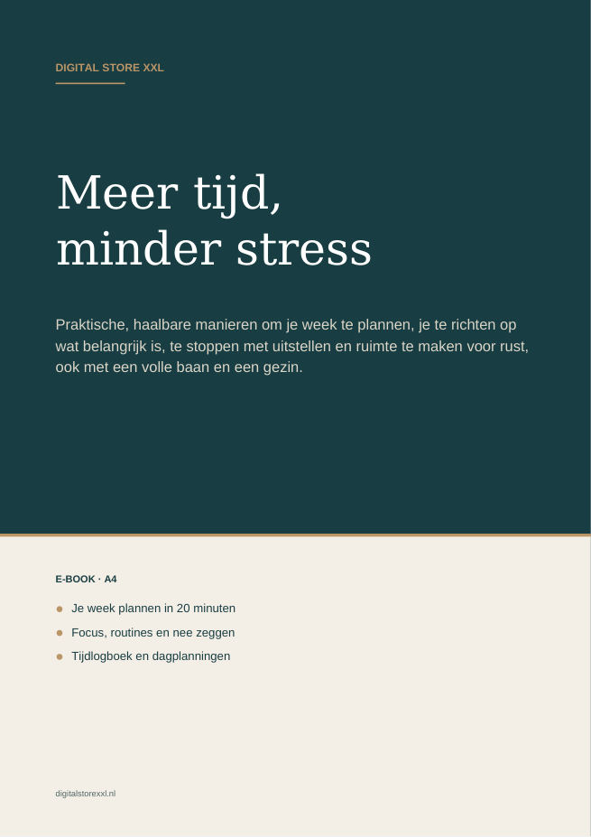 Meer tijd, minder stress — voorbeeldpagina 1