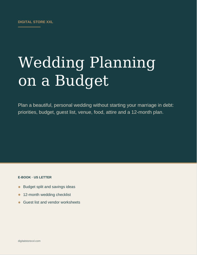 Wedding Planning on a Budget — sample page 1