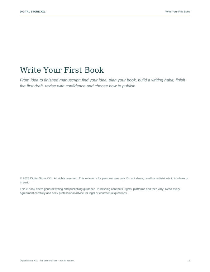 Write Your First Book — sample page 2