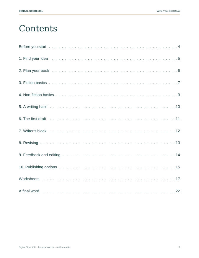 Write Your First Book — sample page 3