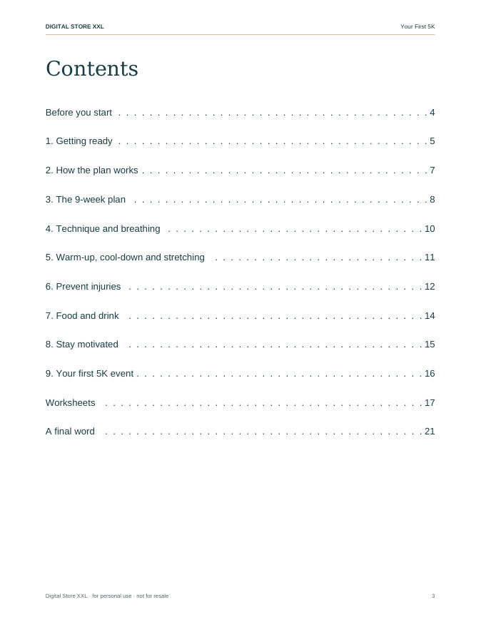 Your First 5K — sample page 3