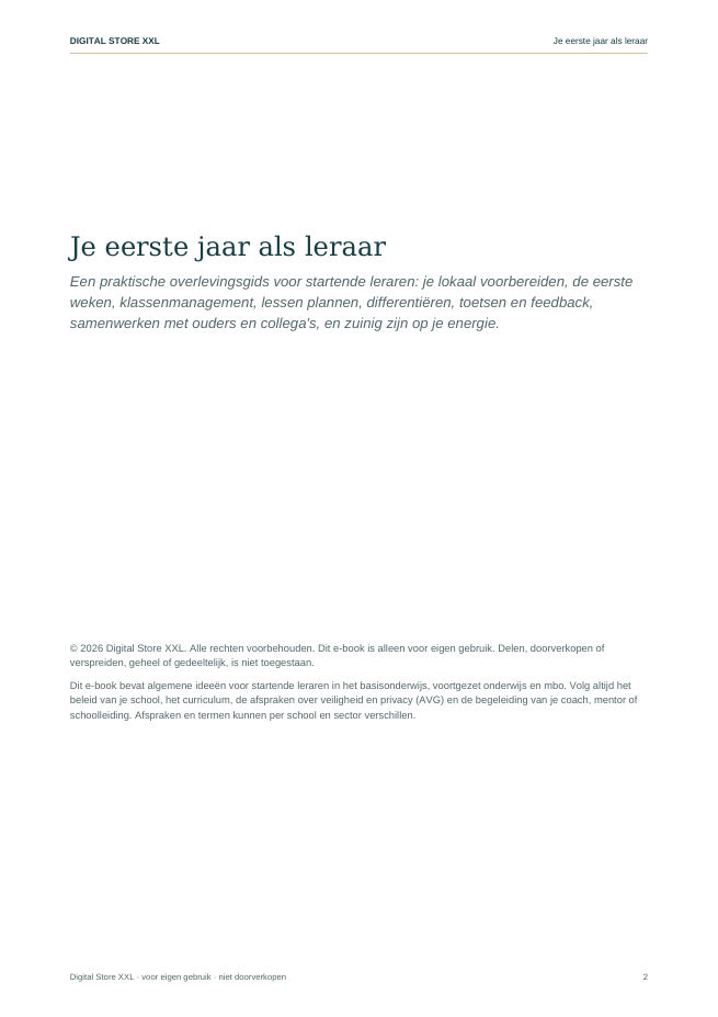 Je eerste jaar als leraar — voorbeeldpagina 2